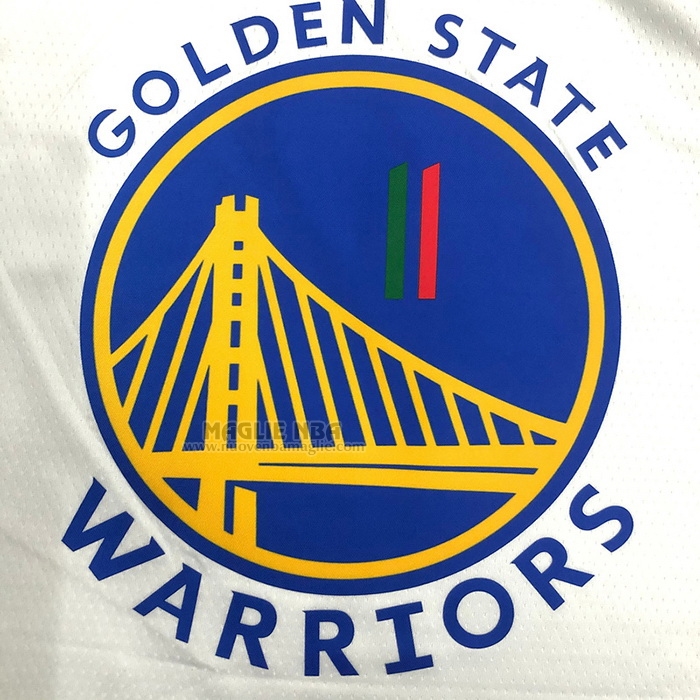 Maglia
 Klay Thompson NO 11 Golden State Warriors Slam Dunk Special Mexico Edition 2022 Bianco
